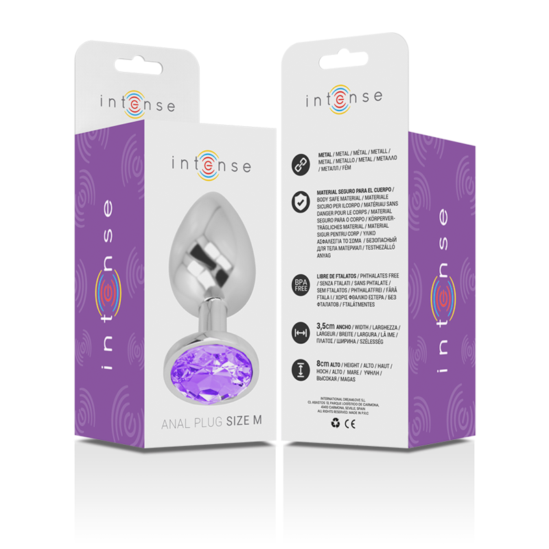 Plug Anale in Metallo Intense Diamond Jewel — Cristallo, Taglia M