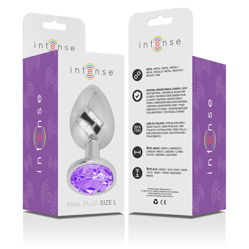 Plug Anale in Metallo Intense Diamond Jewel — Cristallo, Taglia L