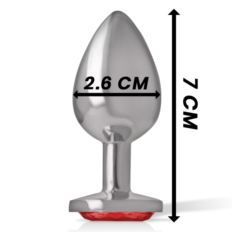 Plug Anale in Metallo Intense Diamond Jewel — Cristallo Rosso, S