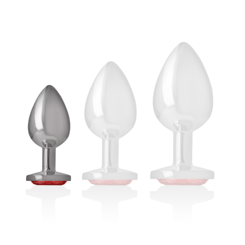 Plug Anale in Metallo Intense Diamond Jewel — Cristallo Rosso, S