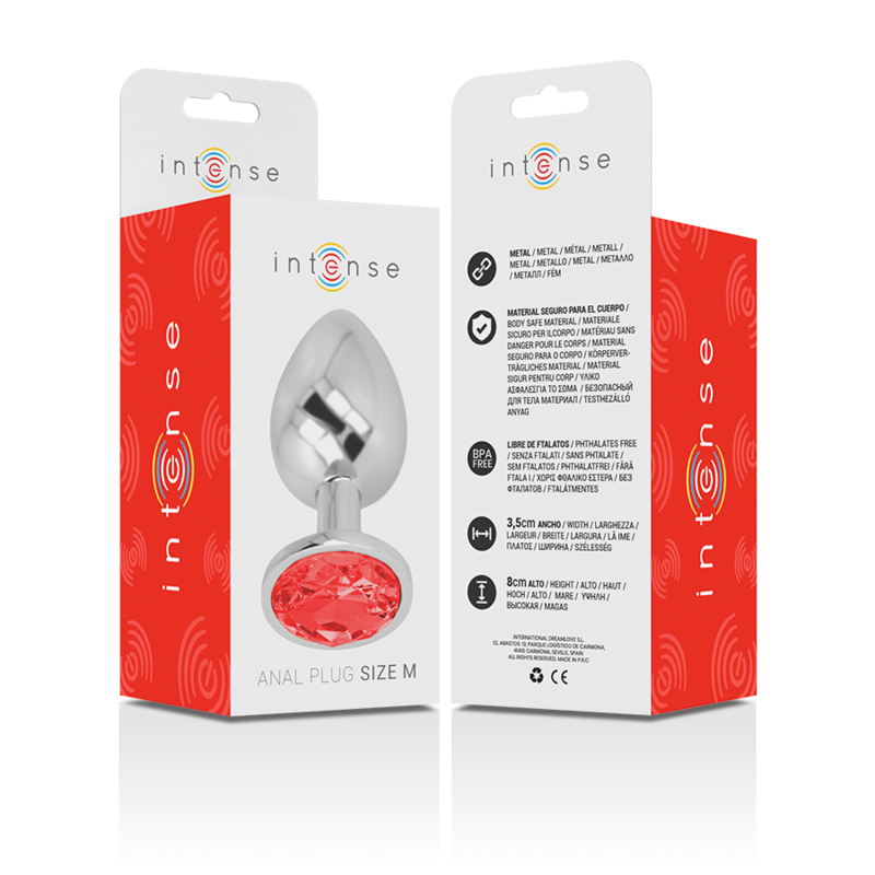 Plug Anale in Metallo con Cristallo Intense Diamond Jewel — M