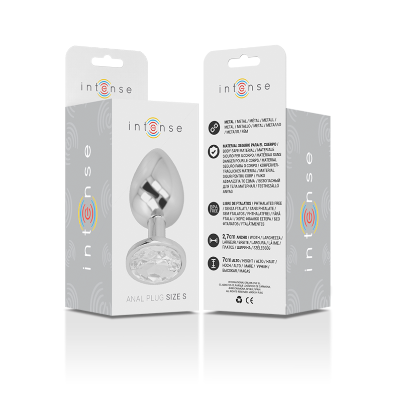 Plug Anale in Metallo Intense Diamond Jewel — Cristallo, Taglia S