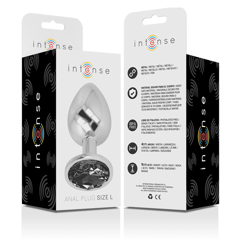 Plug Anale in Metallo Intense Diamond Jewel — Taglia L