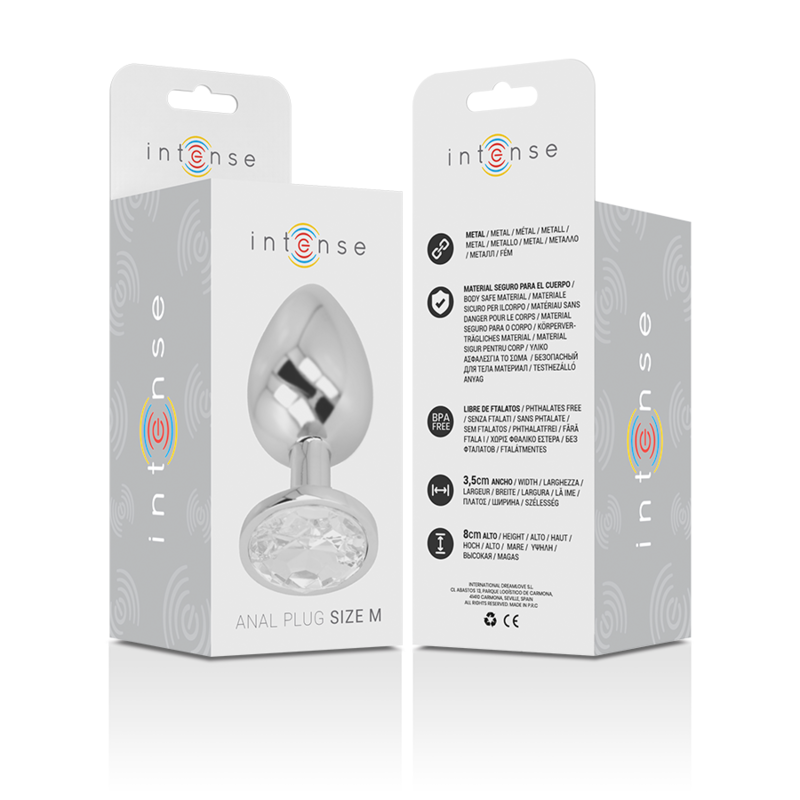 Plug Anale in Metallo Intense Diamond Jewel — Taglia M
