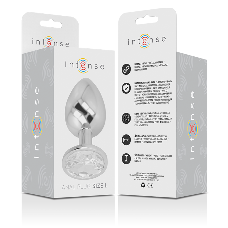 Plug Anale in Metallo Intense Diamond Jewel — Cristallo, Taglia L