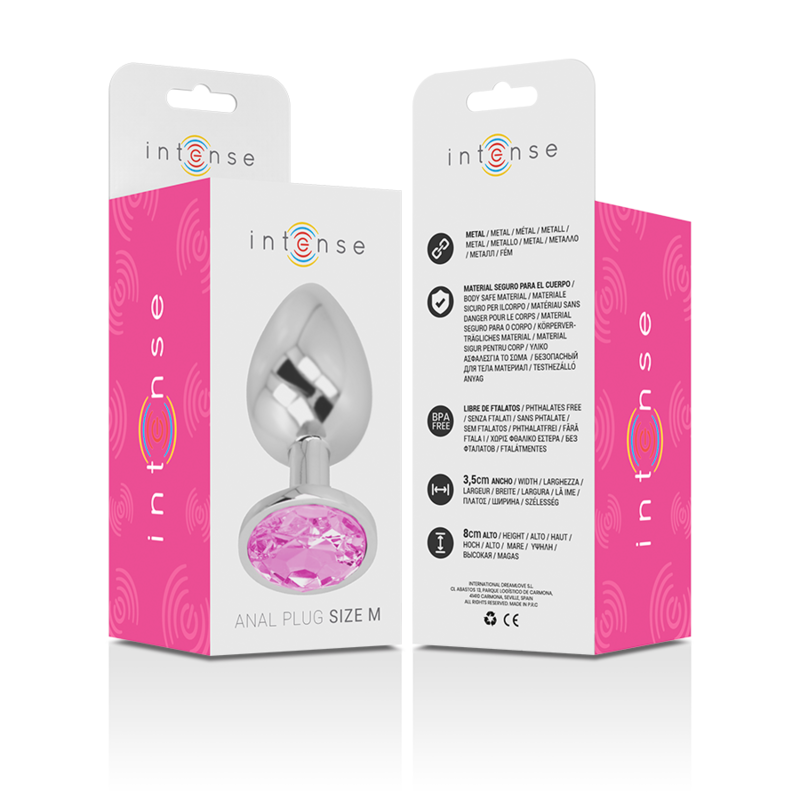 Plug Anale in Metallo Intense Diamond Jewel — Cristallo, Taglia M