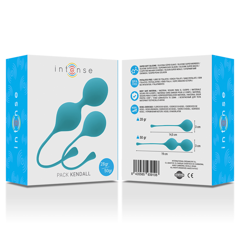 Palline Kegel Intense Kendall — Silicone, Blu