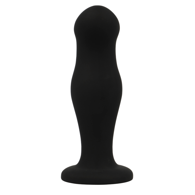 Plug Anale in Silicone Black&Silver Sean — Premium, Nero