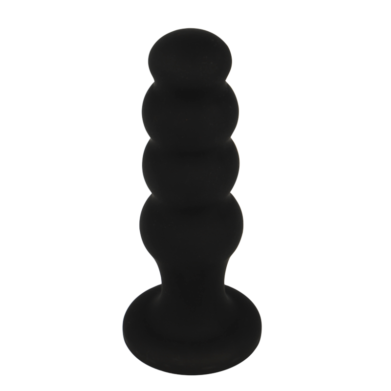 Plug Anale in Silicone Black&Silver Scott Premium — Nero