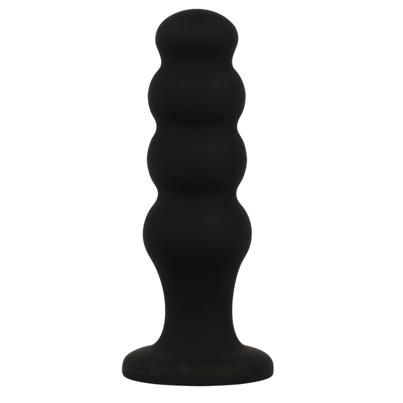 Plug Anale in Silicone Black&Silver Scott Premium — Nero
