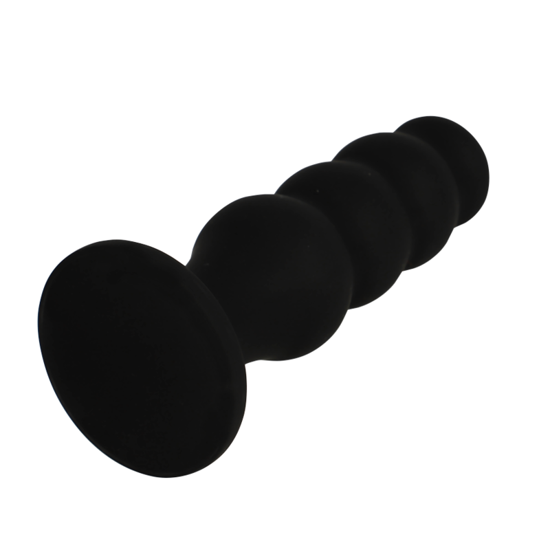 Plug Anale in Silicone Black&Silver Scott Premium — Nero