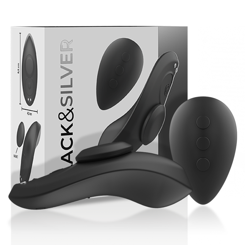 Vibratore Panty Clitoride Black&Silver Preston — Silicone, Ricaricabile