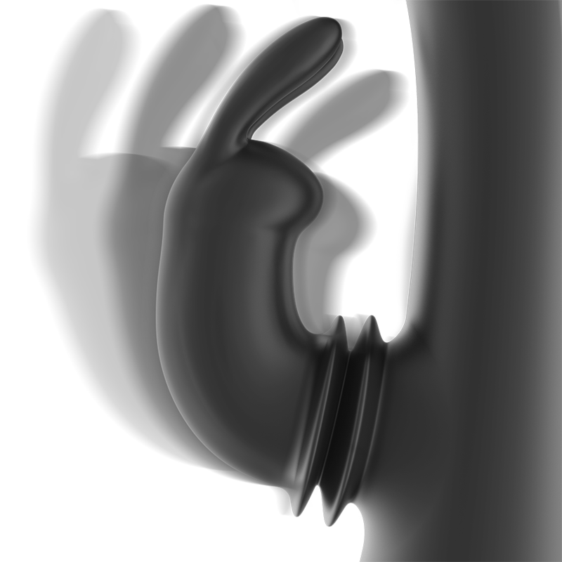 Vibratore Rabbit Black&Silver Adam — Silicone, Ricaricabile, Nero