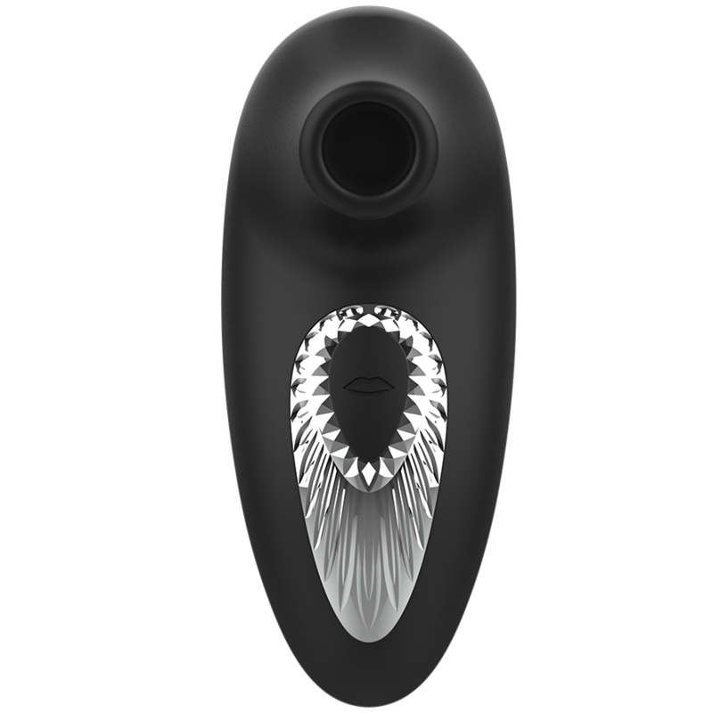 Succhia Clitoride Ricaricabile Black&Silver Drake Deluxe — Silicone