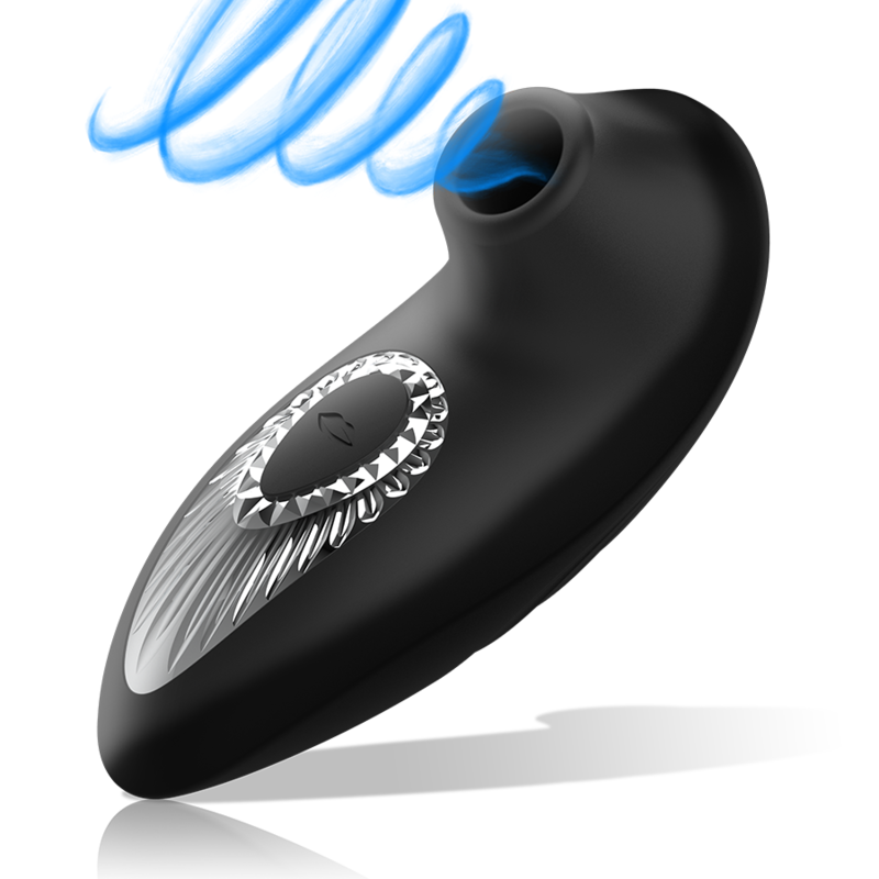 Succhia Clitoride Ricaricabile Black&Silver Drake Deluxe — Silicone