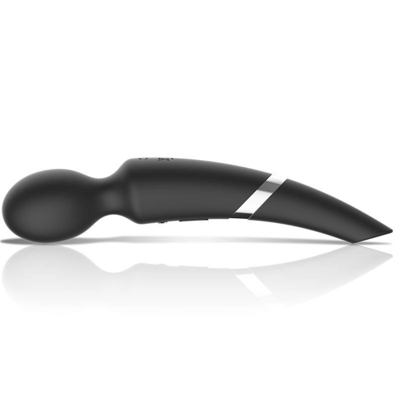 Vibratore Wand con Ventosa Black&Silver Beck — Silicone 2 in 1