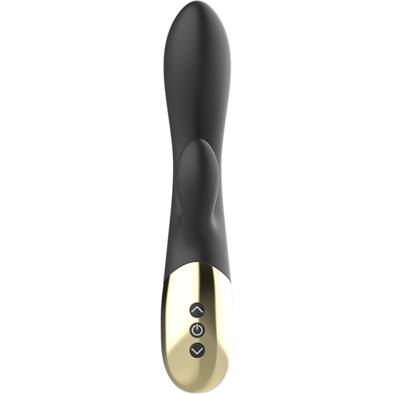 Vibratore Rabbit Ibiza Supersoft — Silicone Nero e Oro