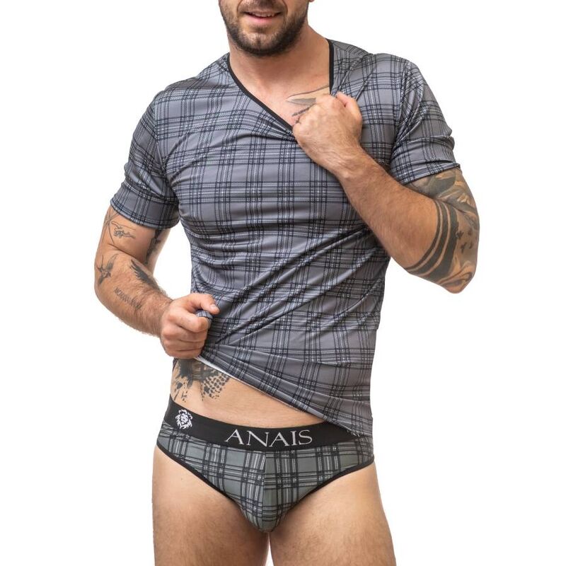 T-Shirt Uomo a Quadri Anais Men Balance — Microfibra, Taglia S
