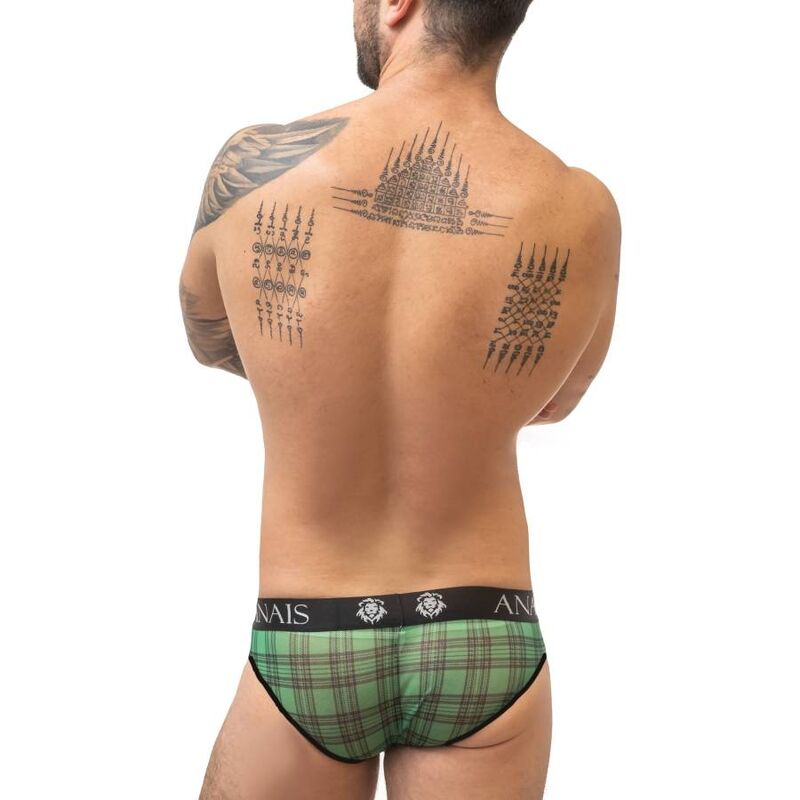 Slip Sexy da Uomo Anais Men Magic — Lycra Quadri Verde Nero