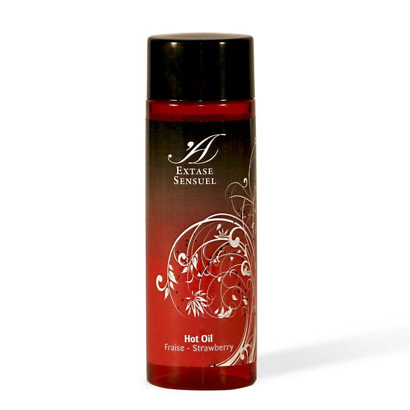 Olio da Massaggio Erotico Effetto Calore Extase Sensual — Fragola 100 ml
