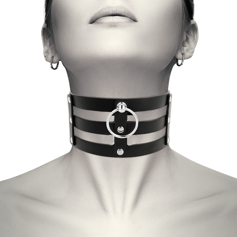 Collare BDSM in Pelle Vegana Coquette Chic Desire — Regolabile