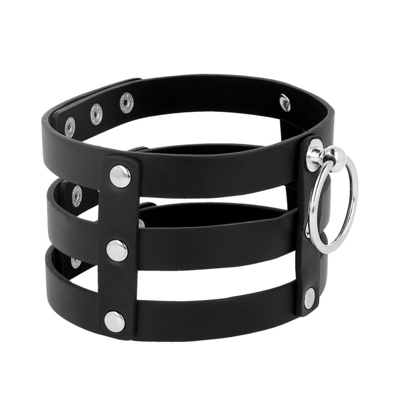 Collare BDSM in Pelle Vegana Coquette Chic Desire — Regolabile