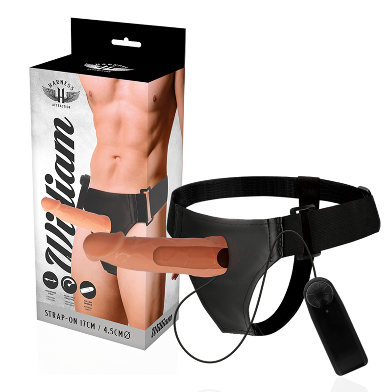 Guaina Fallica Cava Vibrante Harness Attraction Willian — 17 cm