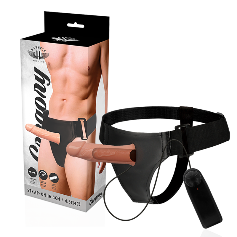 Guaina Fallica con Imbracatura Harness Attraction Gregory — 16.5 cm