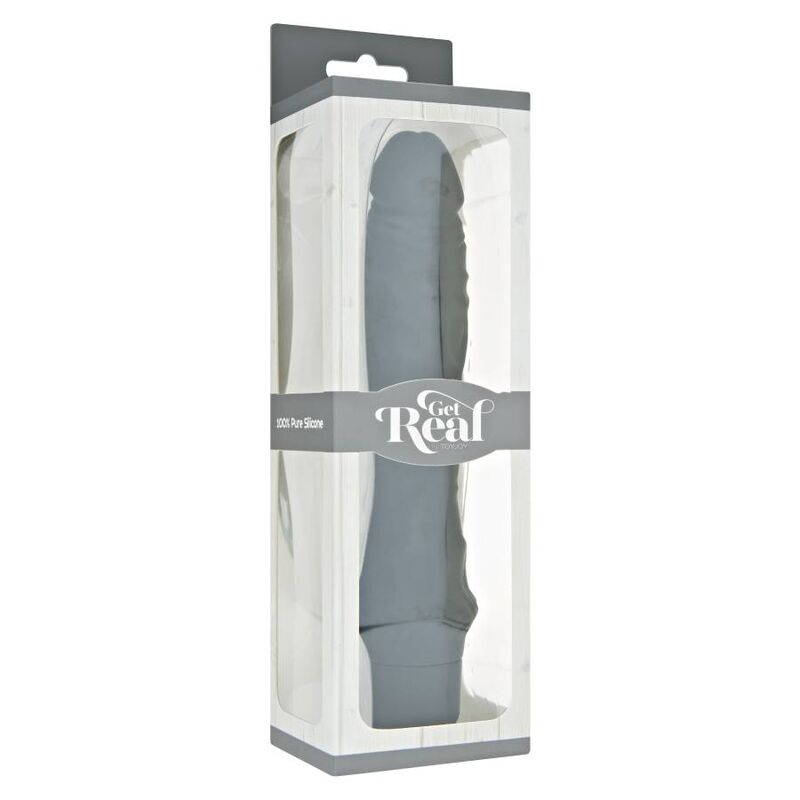 Vibratore Classico Grande GET REAL — Silicone, Nero