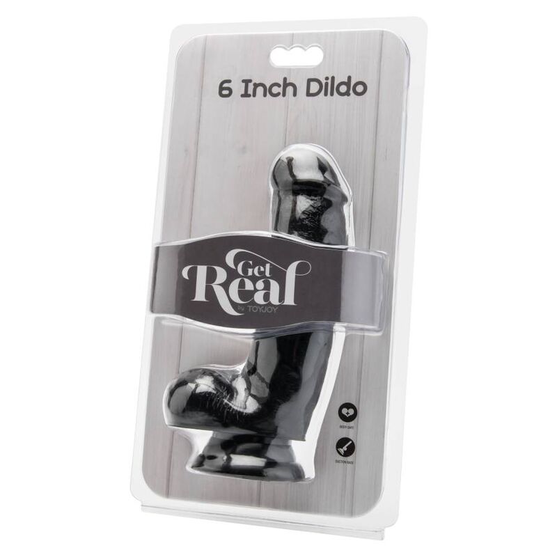 Dildo Realistico con Sfere Get Real — PVC 12 cm, Nero