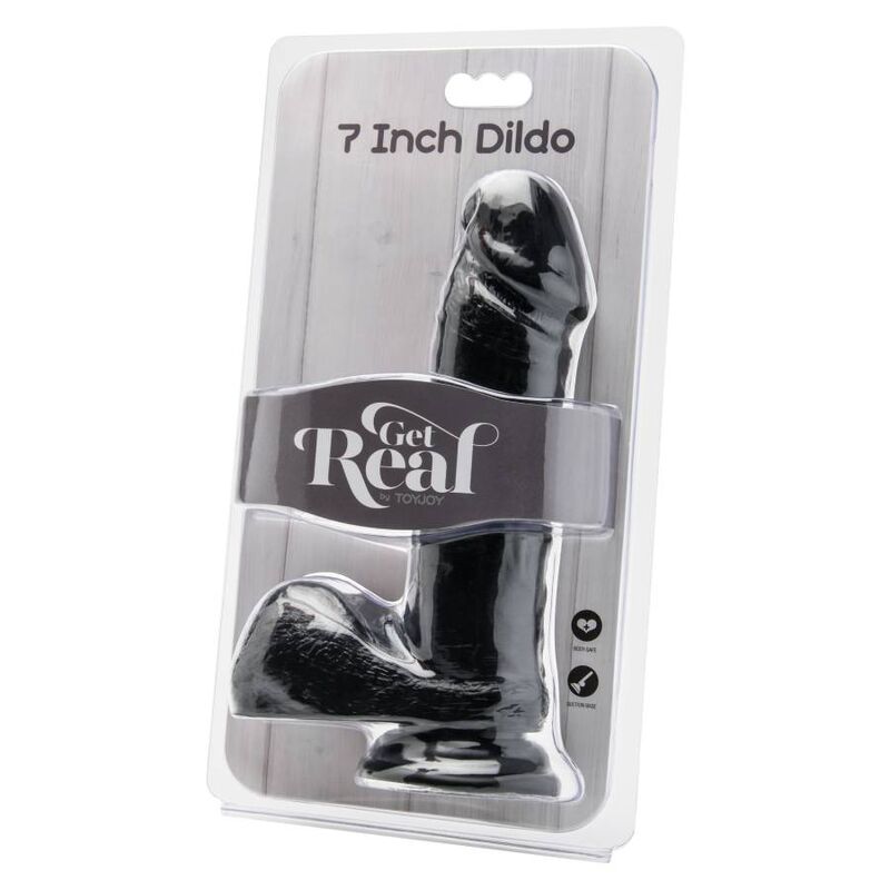 Dildo Realistico con Sfere Get Real — PVC 18 cm, Nero