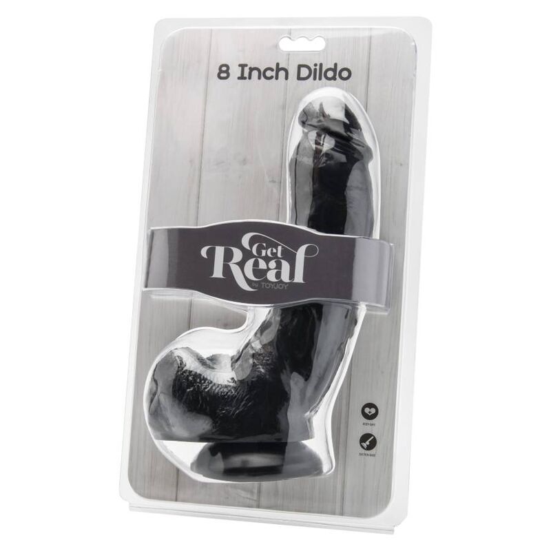 Dildo Realistico con Sfere Get Real — PVC 20,5 cm Nero