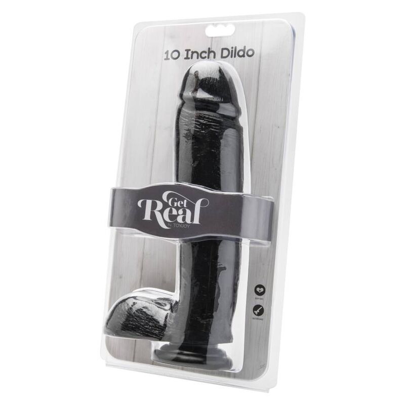Dildo Realistico con Sfere Get Real — PVC 25,5 cm Nero