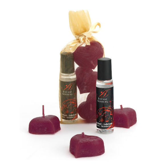 Kit Erotico con Candele e Lubrificante Extase Sensual Notti di Seta