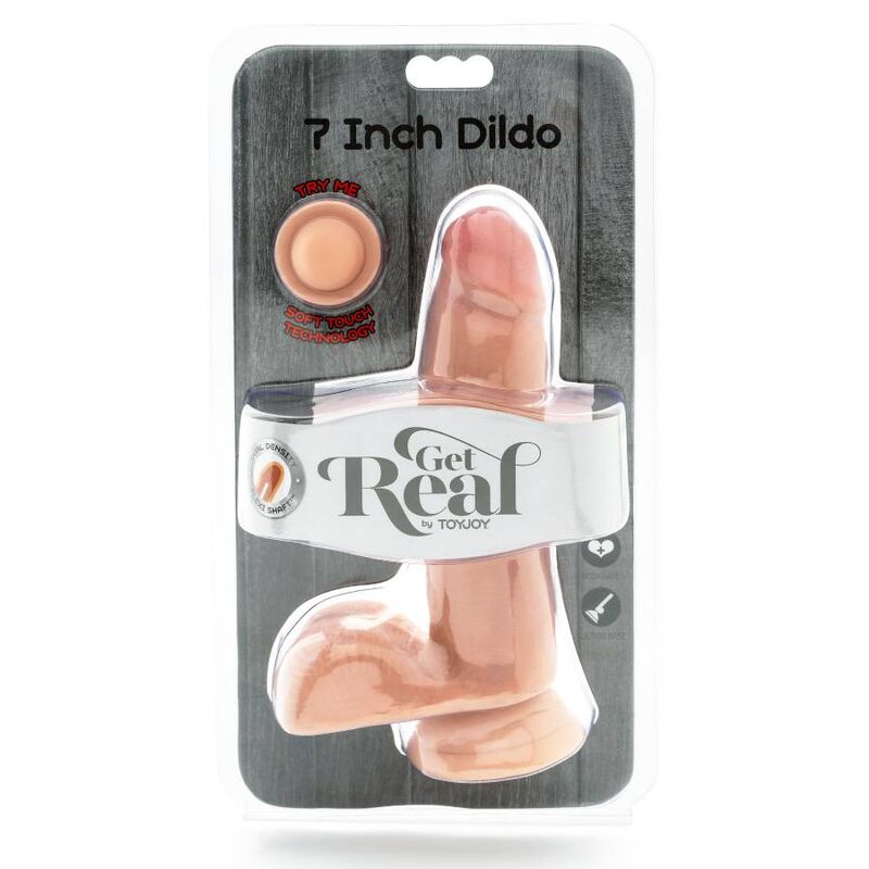 Dildo Realistico con Palline Get Real — Ventosa, 12 cm