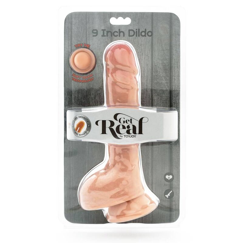 Dildo Realistico con Ventosa Get Real — 25,5 cm, Color Carne