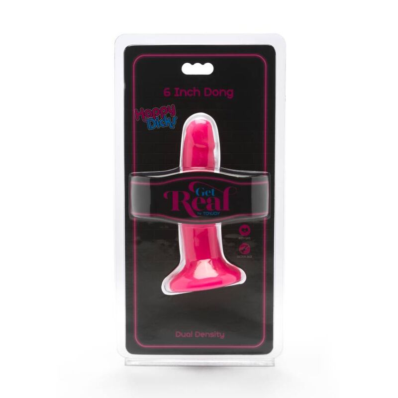 Dildo Realistico Get Real Happy Dicks — PVC, 12 cm Rosa