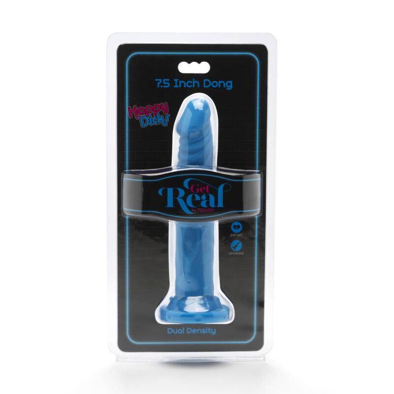 Dildo Realistico Get Real Happy Dicks Dong — PVC 19 cm Blu