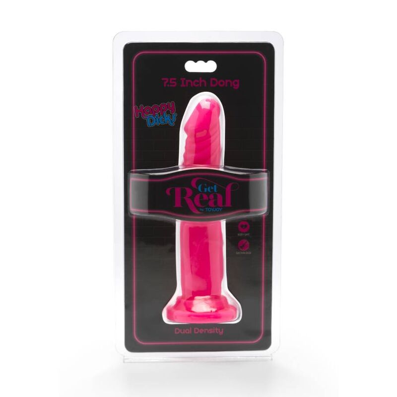 Dildo Realistico Get Real Happy Dicks Dong — 19 cm, Rosa