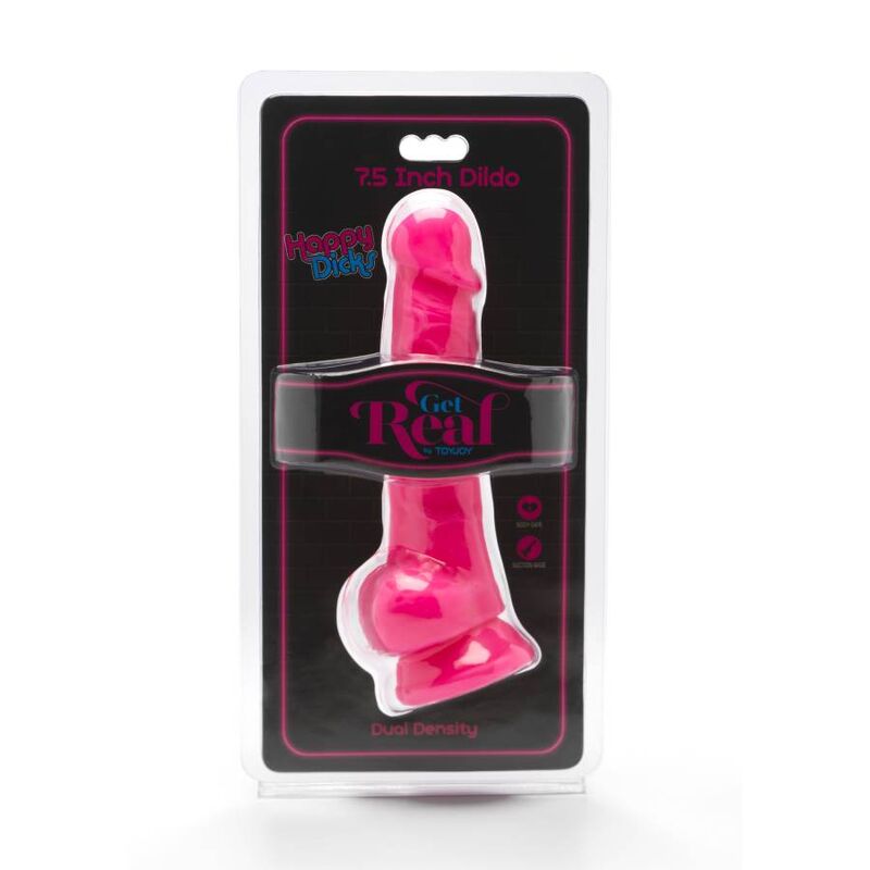Dildo Realistico con Sfere Get Real Happy Dicks — PVC 19 cm