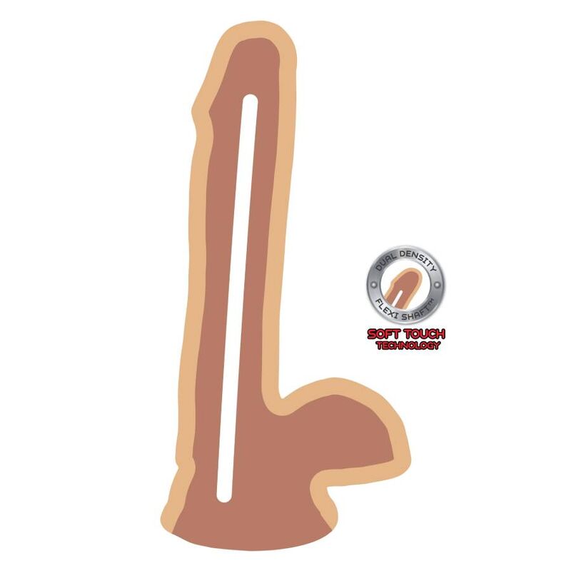 Dildo Realistico con Palline Get Real Dual Density — 17 cm