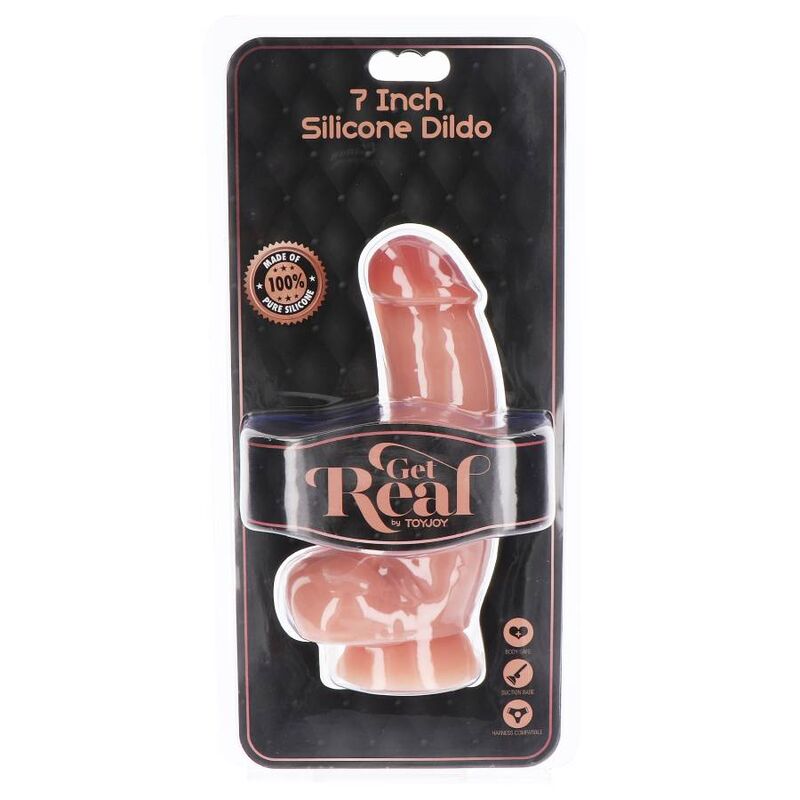 Dildo Realistico con Ventosa Get Real — Silicone 18 cm