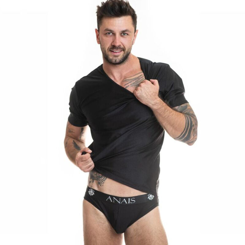 T-Shirt Aderente Uomo Anais Men Petrol — Microfibra, Nero