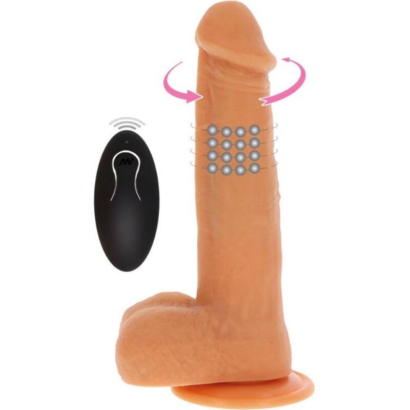 Dildo Realistico Vibrante con Perline Get Real Naked — Ventosa