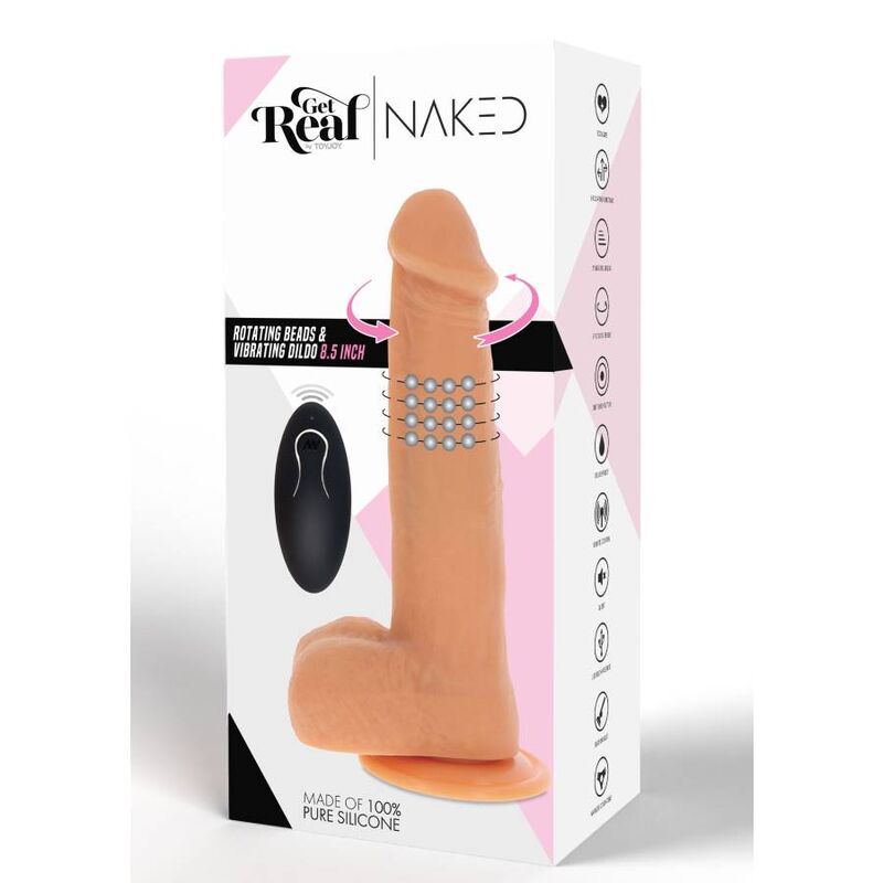 Dildo Realistico Vibrante con Perline Get Real Naked — Ventosa