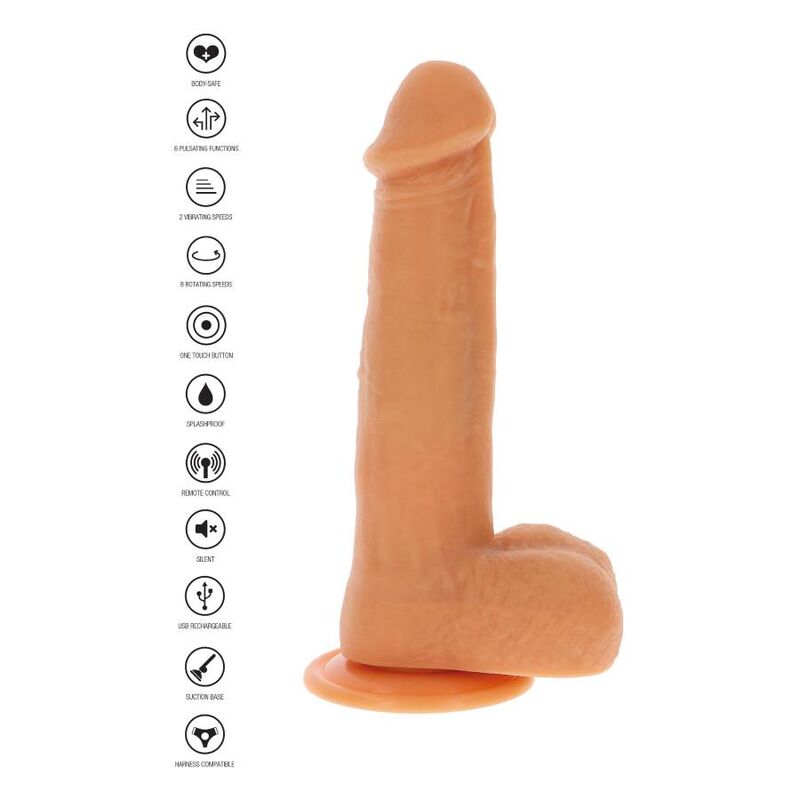 Dildo Realistico Vibrante con Perline Get Real Naked — Ventosa