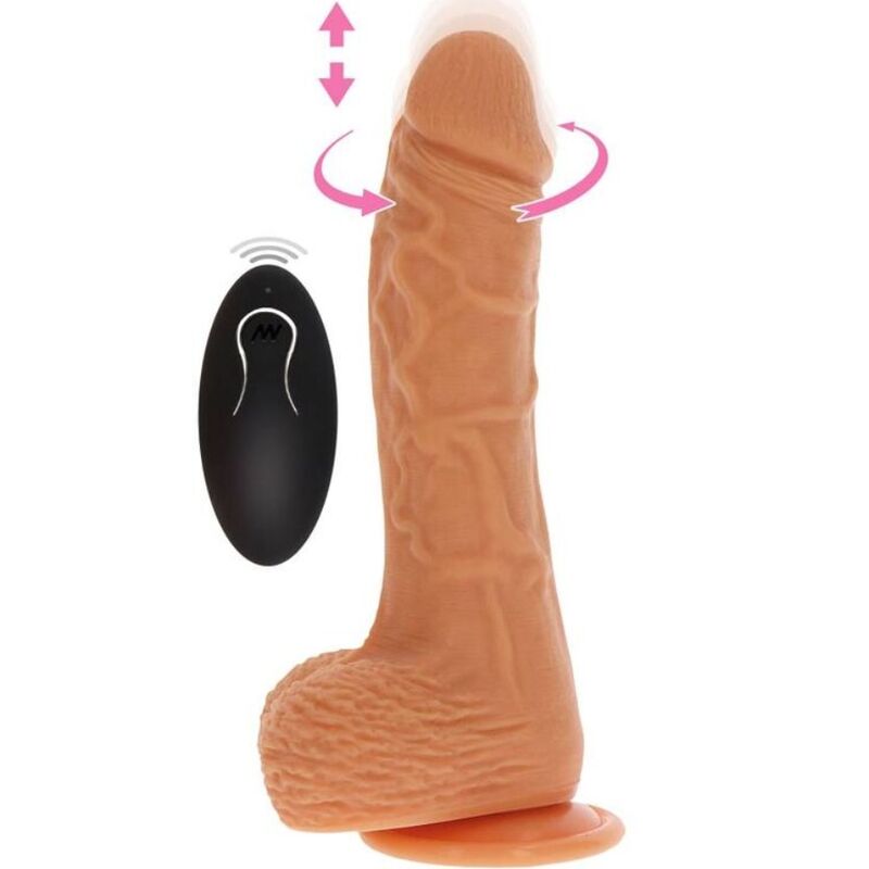 Dildo Realistico Vibrante Rotante Get Real Naked — Ventosa