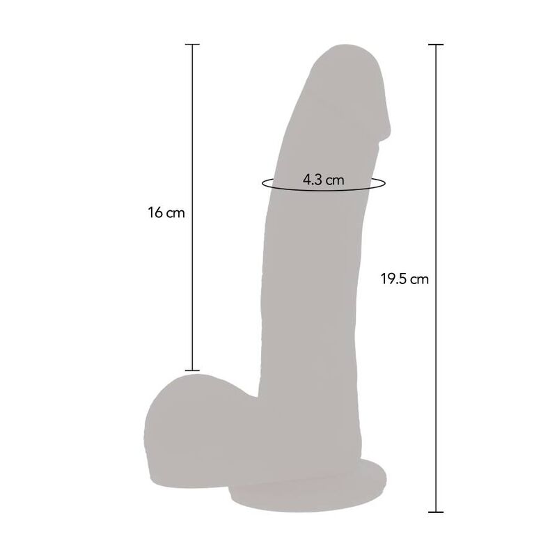 Dildo Realistico con Spinta Magnetica Get Real Pulse — Ventosa