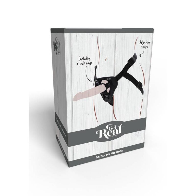 Imbracatura Strapless Get Real — 3 Anelli Silicone, Nera