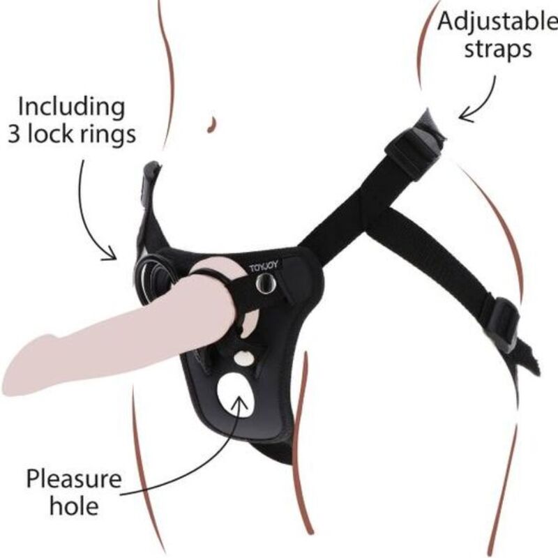 Imbracatura Strapless Get Real — Nera, 3 Anelli Silicone